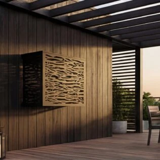 Cache climatiseur extérieur fixation murale, motif Jungle-2