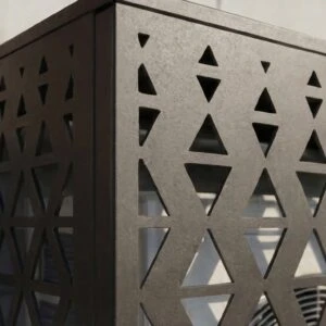 CCLIM-EXT-PRISME-G-MUR(2) Cache climatiseur extérieur fixation murale, motif Prisme-2