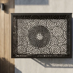 CCLIM-EXT-TATSUMAKI-N-MUR (3) Cache climatiseur extérieur fixation murale, motif Tatsumaki-3