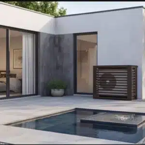 CCLIM-EXT-LINEARIS-B-MUR(3) Cache climatiseur extérieur fixation murale, motif Linéaris-3