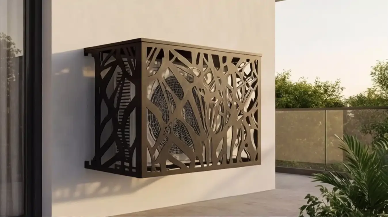 CCLIM-EXT-SAVANAH-G-MUR(3) Cache climatiseur extérieur fixation murale, motif Samarah-3