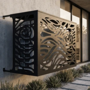 CCLIM-EXT-BRISE-MUR-N Cache climatiseur en maison extérieur-2