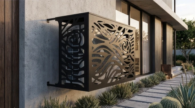 CCLIM-EXT-BRISE-MUR-N Cache climatiseur en maison extérieur-2