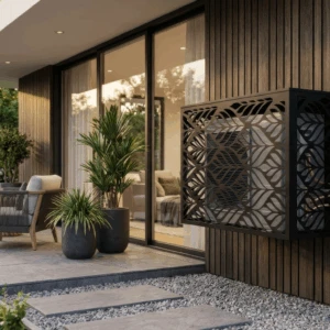 CCLIM-EXT-CANOPIA-N-MUR Cache climatiseur extérieur fixation mur, motif Canopia-2