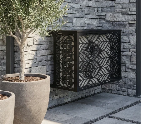 CCLIM-EXT-CANOPIA-N-MUR Cache climatiseur extérieur fixation mur, motif Canopia-3