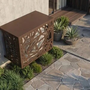 Cache climatiseur extérieur fixation murale, motif Éclat-1