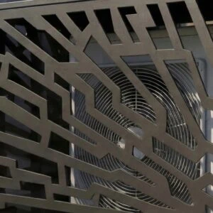 CCLIM-EXT-ÉCORCE-N-MUR Cache climatiseur extérieur fixation murale, motif Écorce-2