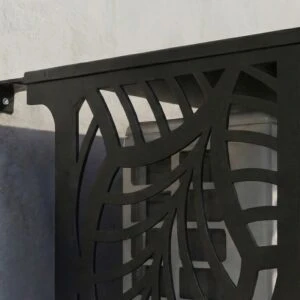 Cache climatiseur extérieur fixation murale, motif Folia-1