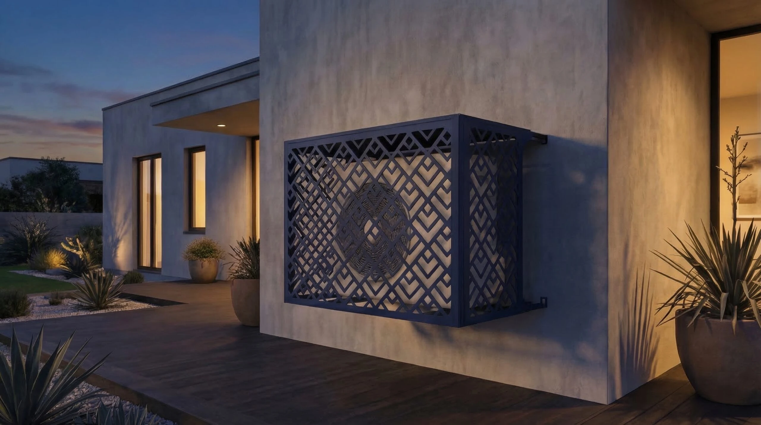 Cache climatiseur extérieur fixation murale Fuji-3