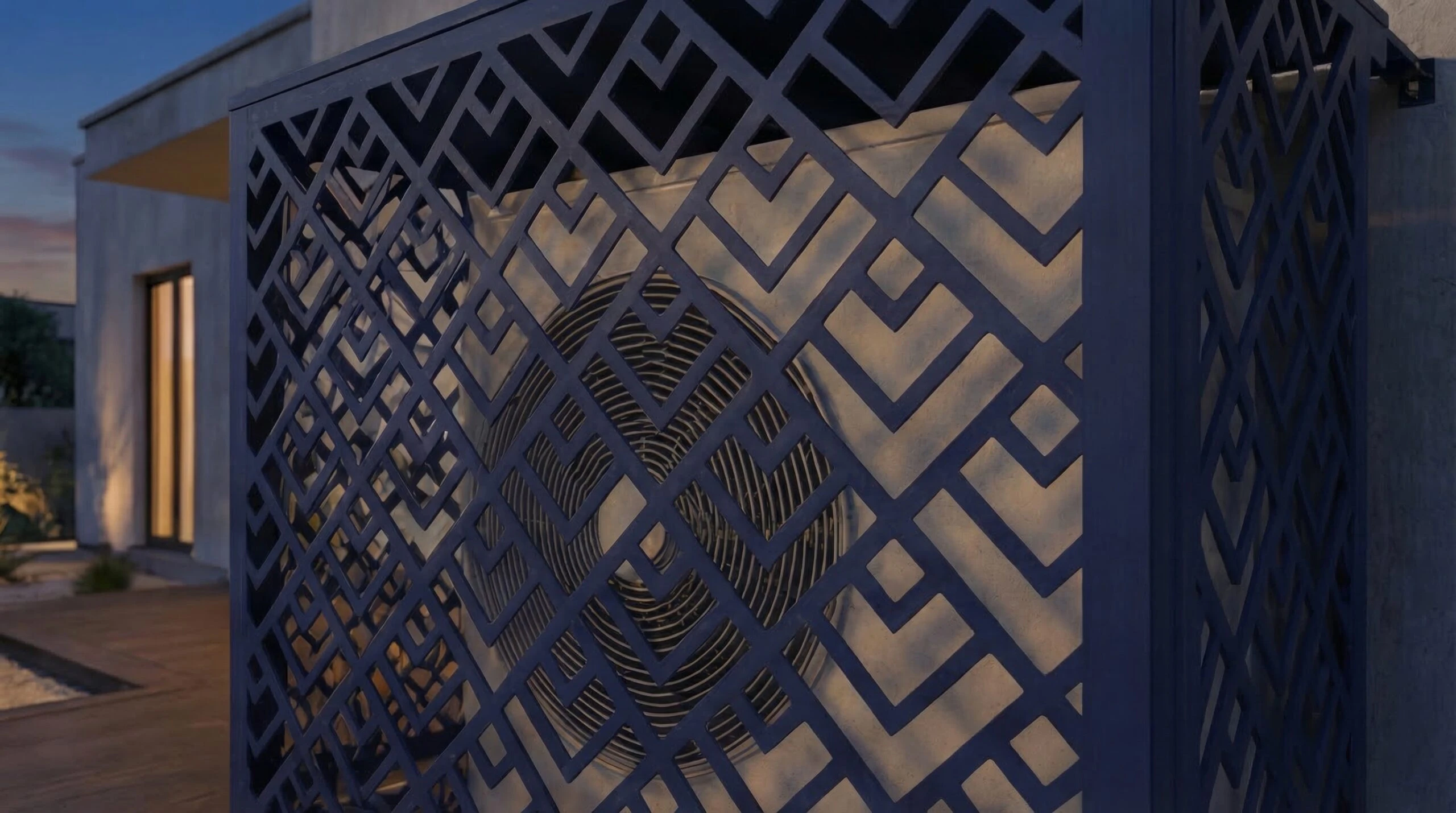 Cache climatiseur extérieur fixation murale Fuji-1