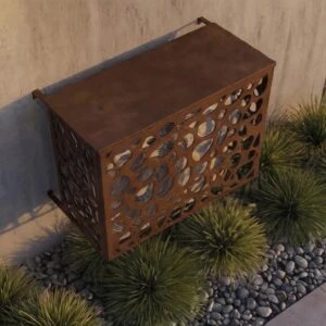 Cache climatiseur extérieur fixation murale, motif Galeo-2