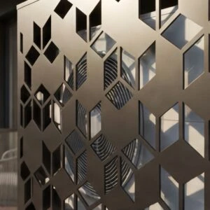 Cache climatiseur extérieur fixation murale, motif Tessella-2